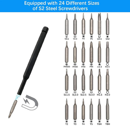 Magnetic Screwdriver Set, 25 In 1 Multifunctional Maintenance Tool