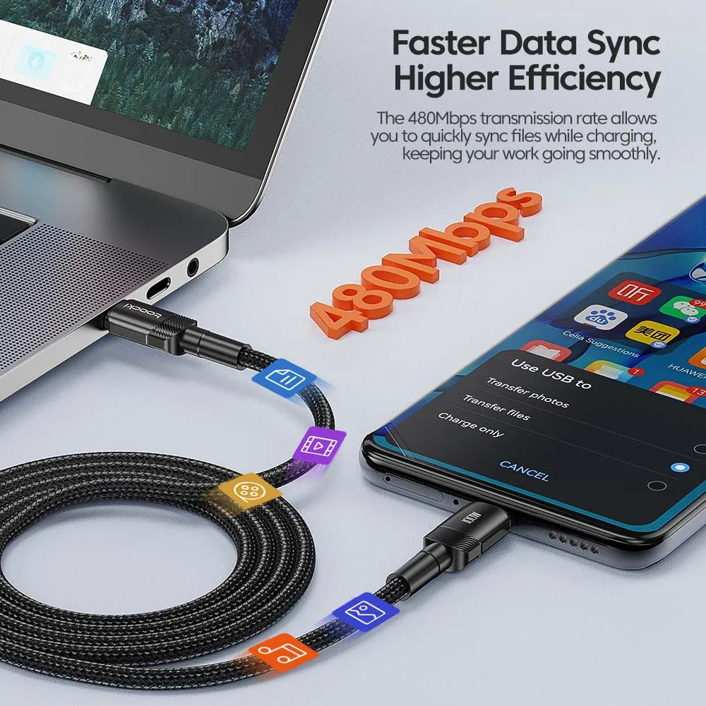 Quick Charging USB C to USB C Cable